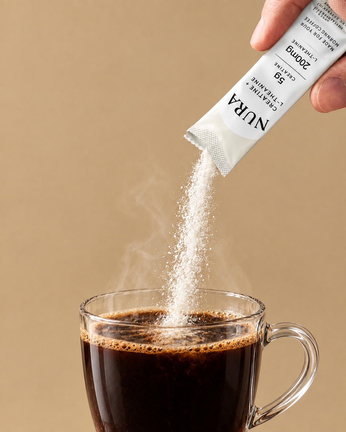 Tear one stick into your coffee